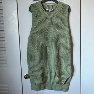 Madewell sleeveless sweater vest mint green xxs oversized womens
